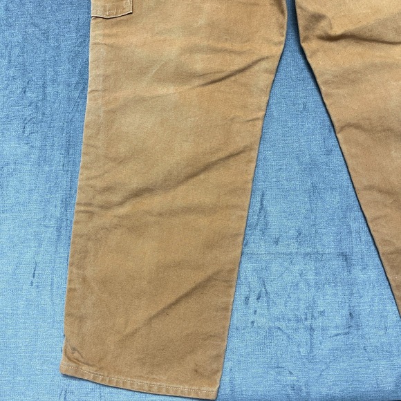 VTG USA Made Double Knee Carhartt Pants Mens 38x30 Brown Straight Leg - Picture 3 of 16